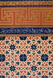 Pl 22 Architektonische Dekoration, wahrscheinlich Mosaikarbeit, einschließlich Rand, 19. Jahrhundert (Folio)